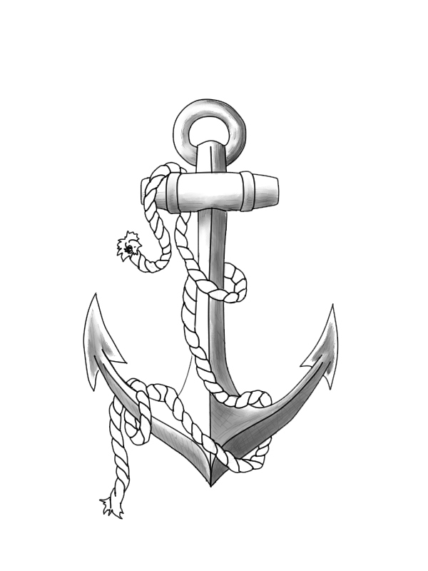 Anchor Tattoo Png Transparent (silver, white)