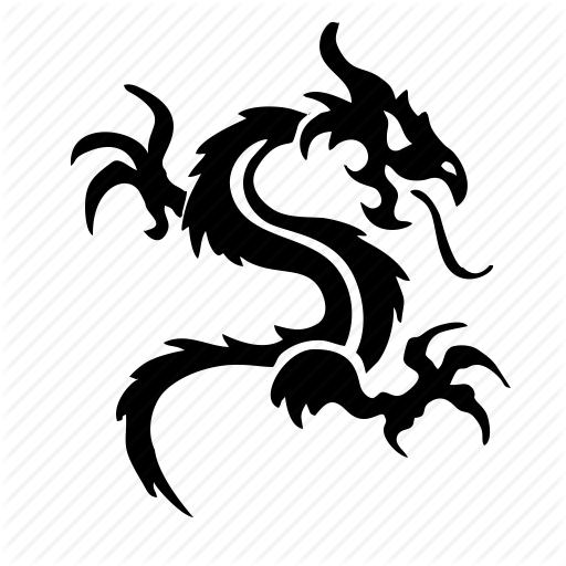 Ancient Black Dragon Png (black, indigo)