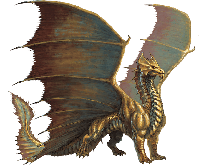 Ancient Copper Dragon Png Pic (black)