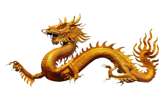 Ancient Gold Dragon Png Isolated Hd (black)