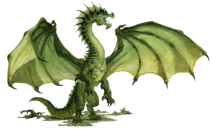 Ancient Green Dragon Png Photos (black)