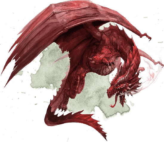 Ancient Red Dragon Png Hd (black)