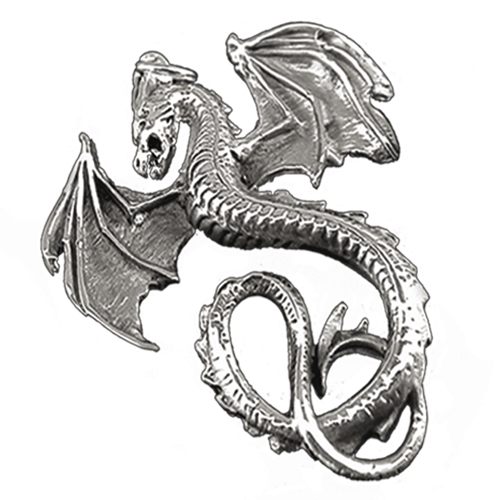 Ancient Silver Dragon Png Pic (black)