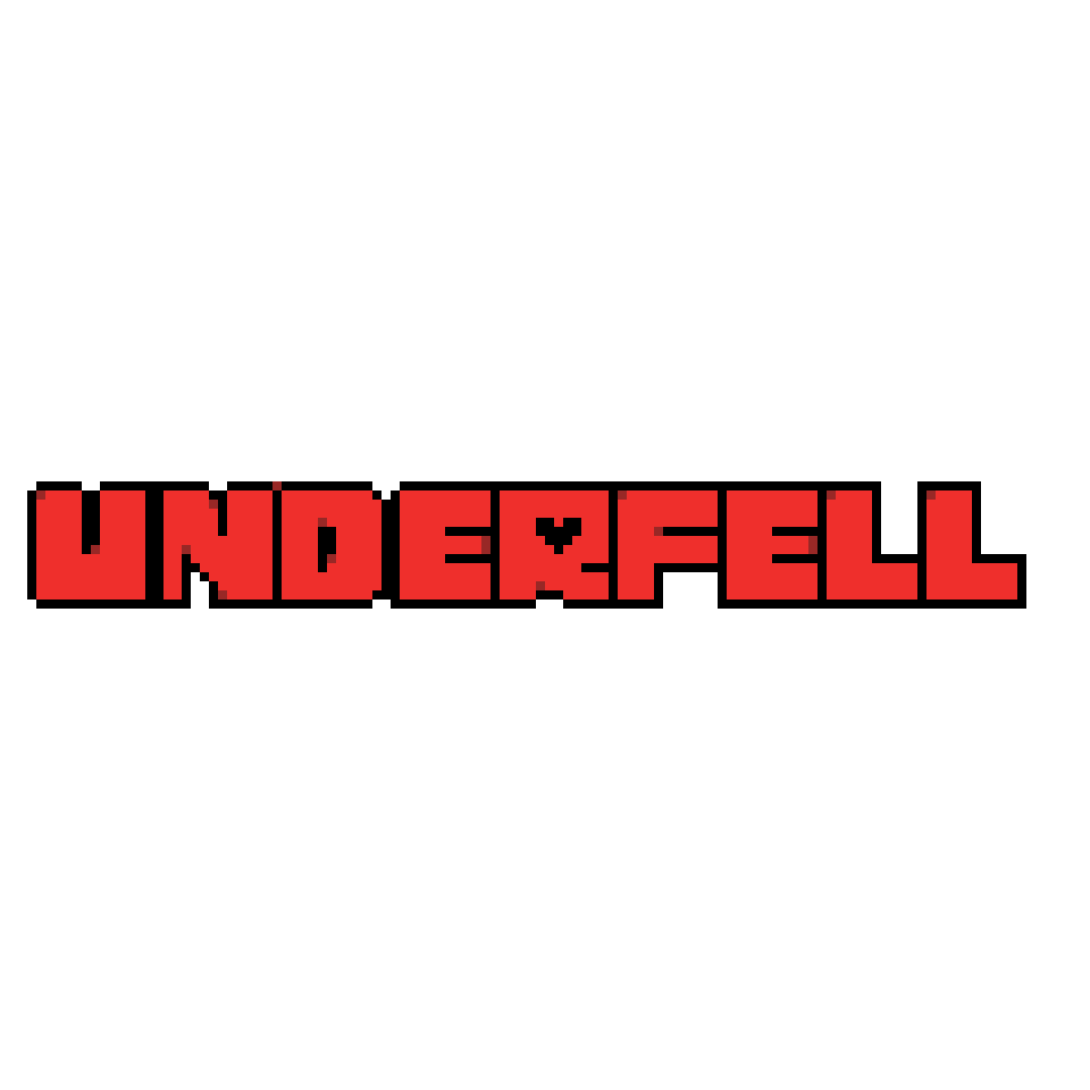 Undertale Logo Png File (black, red, chocolate)