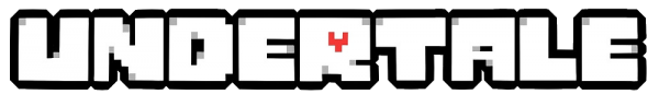 Undertale Logo Png Pic (indigo, black, white)