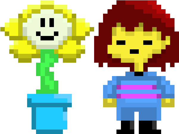 Undertale Png Image (yellow, beige, black, maroon, greenish blue)