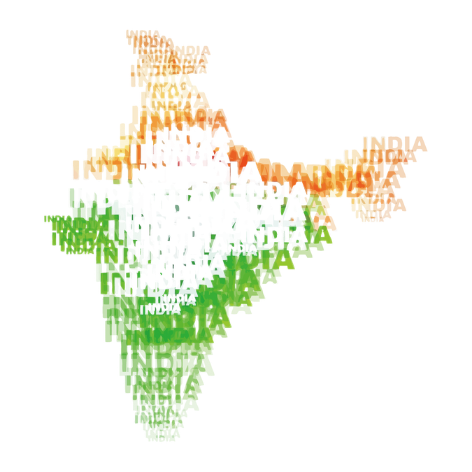 India Map Png Free Download (white, gray, black, silver)