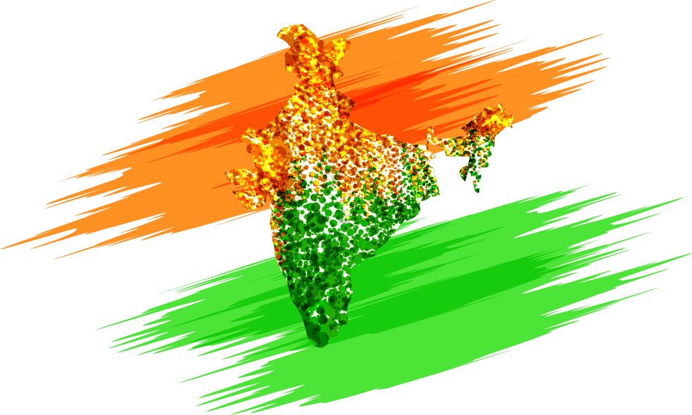 India Map Png Hd (orange, chocolate, black, lime)