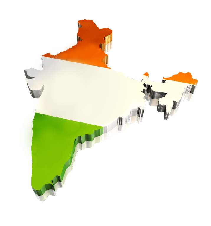 India Map Png Transparent Image (beige, olive, black)