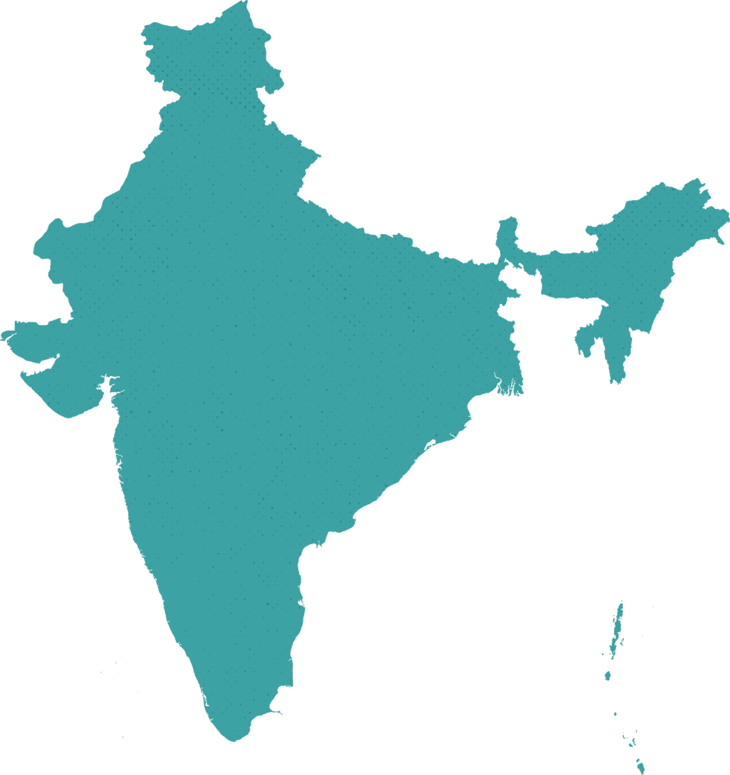 India Map Transparent Background (white, black, teal)