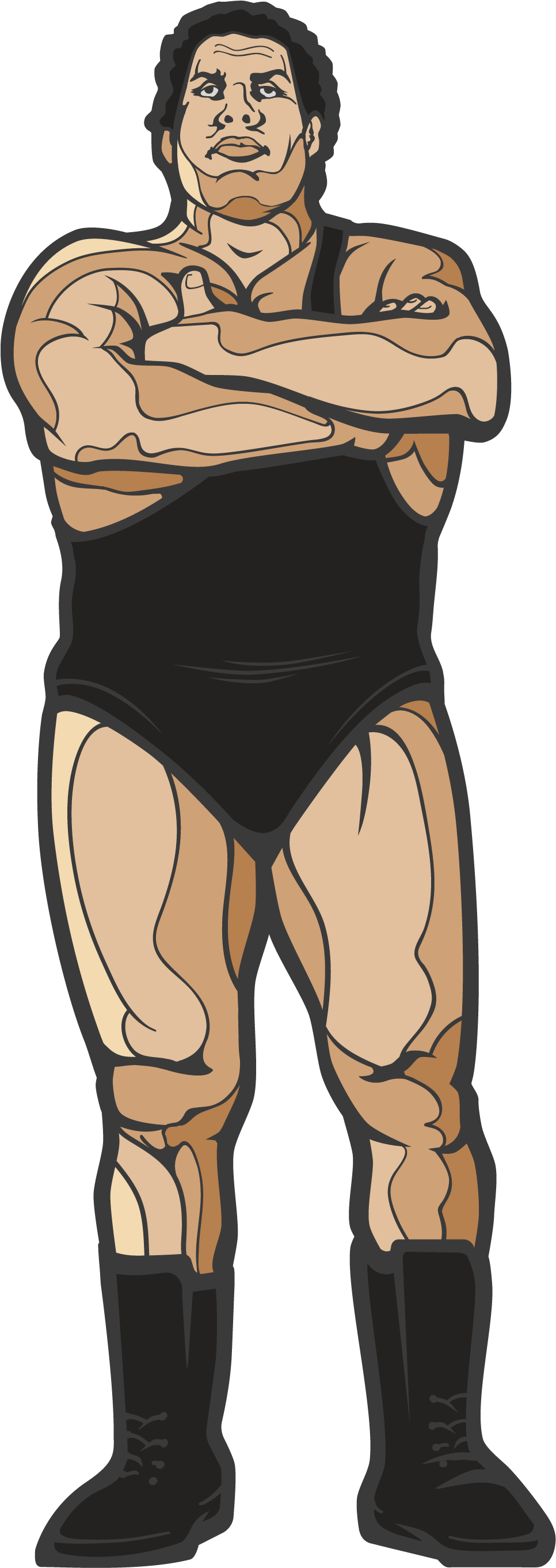 Andre The Giant Png (black, silver)