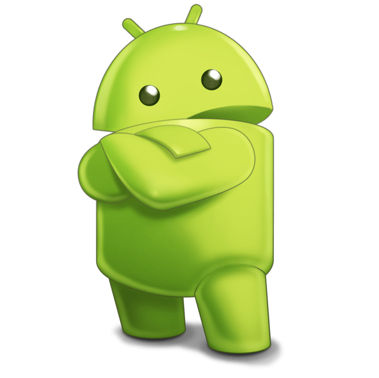 Android Robot Png Transparent Image (black, gold)