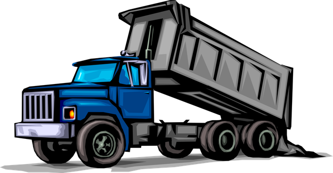 Industrial Dump Truck Transparent Png (black, navy, gray)