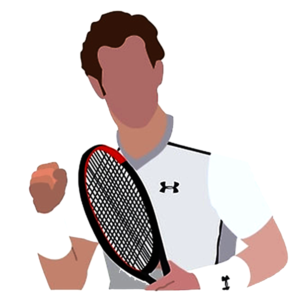 Andy Murray Png Photo (white, black, lavender, salmon, gray)