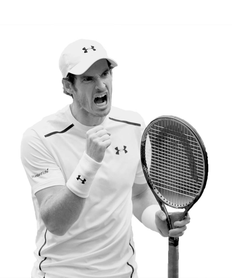 Andy Murray Transparent Background (lavender, black)