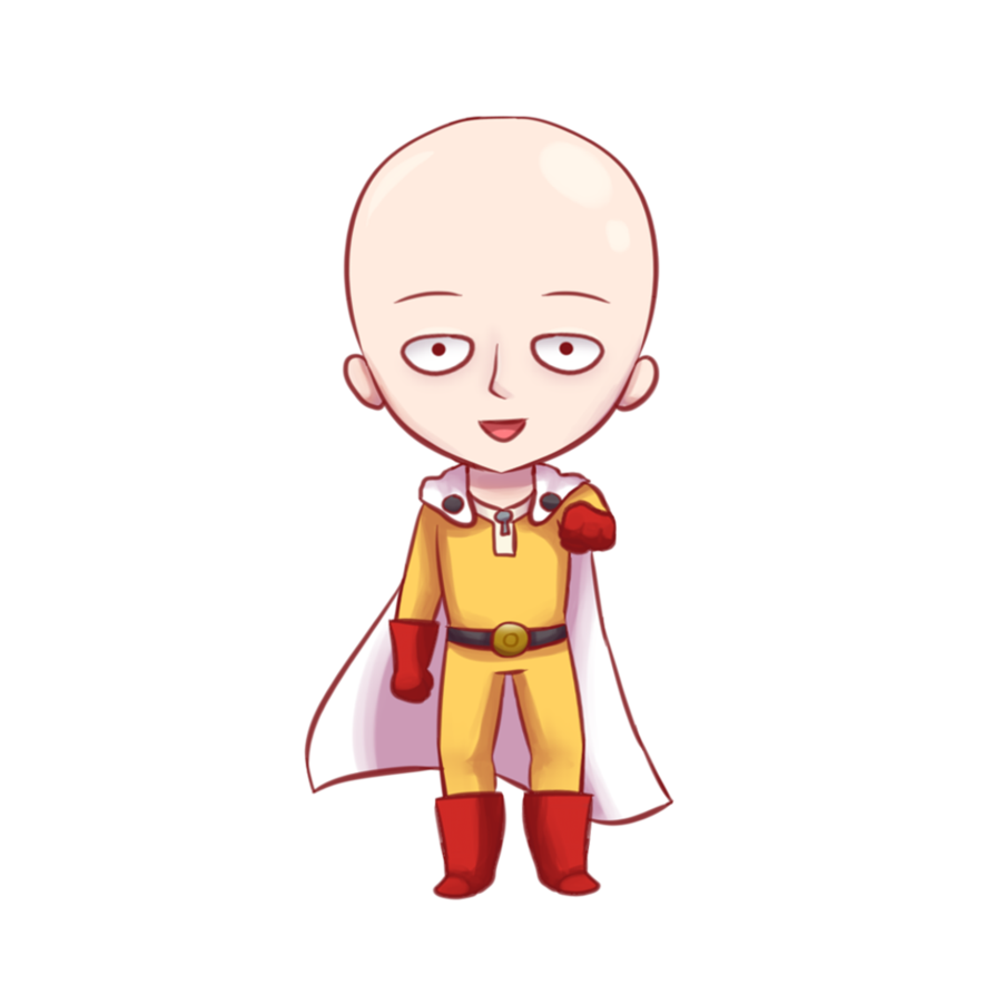 One Punch Man Saitama Png File (salmon, black, beige, white)