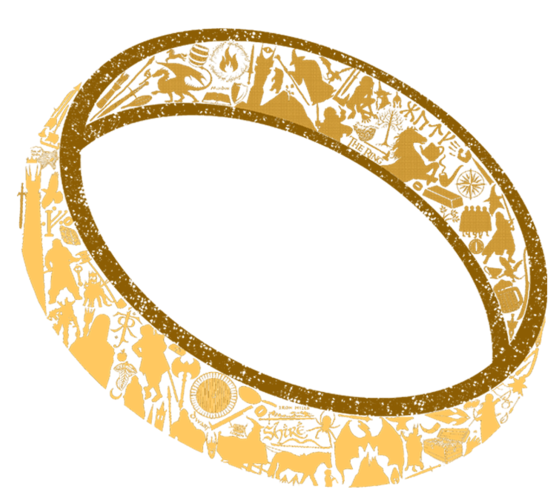 One Ring Png Photo (black, salmon, olive)