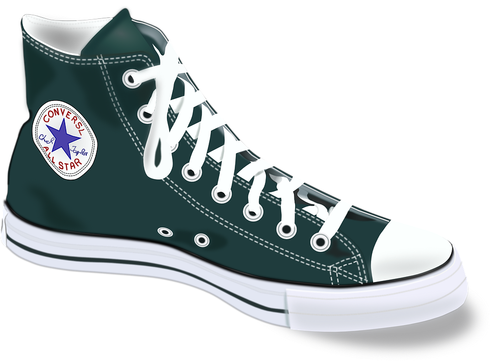 Sneakers Png Clipart (black, silver, white)