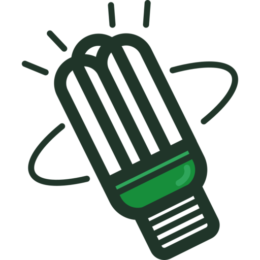 Energy Saving Lamp Free Png Icon Download (black, green)