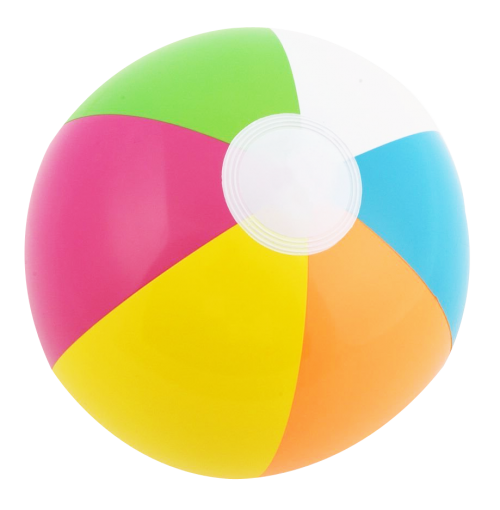 Inflatable Colorful Beach Ball Clipart Transparent Png (black, white, salmon, gold)