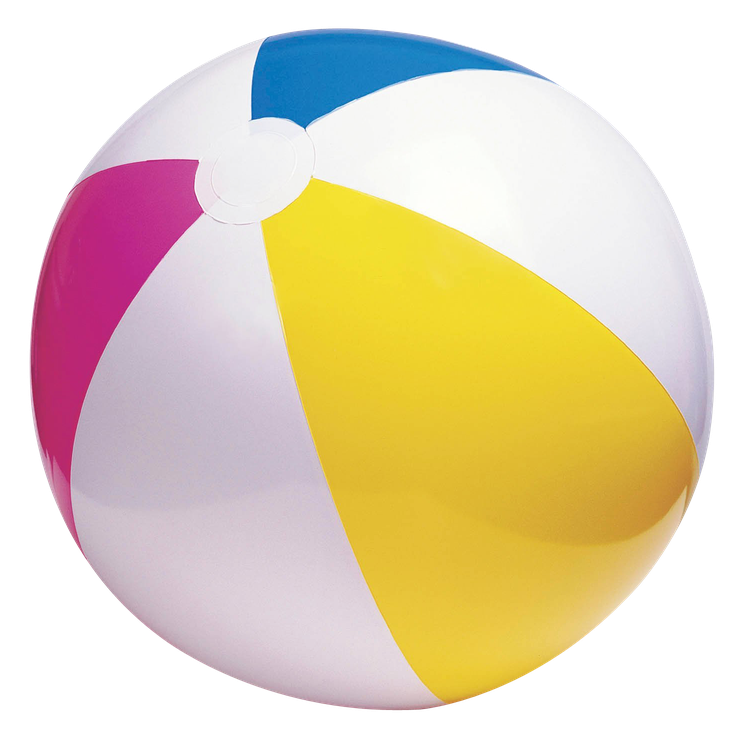 Inflatable Colorful Beach Ball Transparent Png (gold, white, lavender, orange, black)