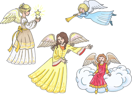 Angel Child Download Png Image (white, beige, black)