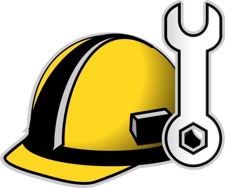 Engineer Helmet Png Clipart (silver, black, gold, white)