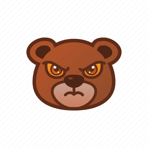 Angry Bear Png File (black)