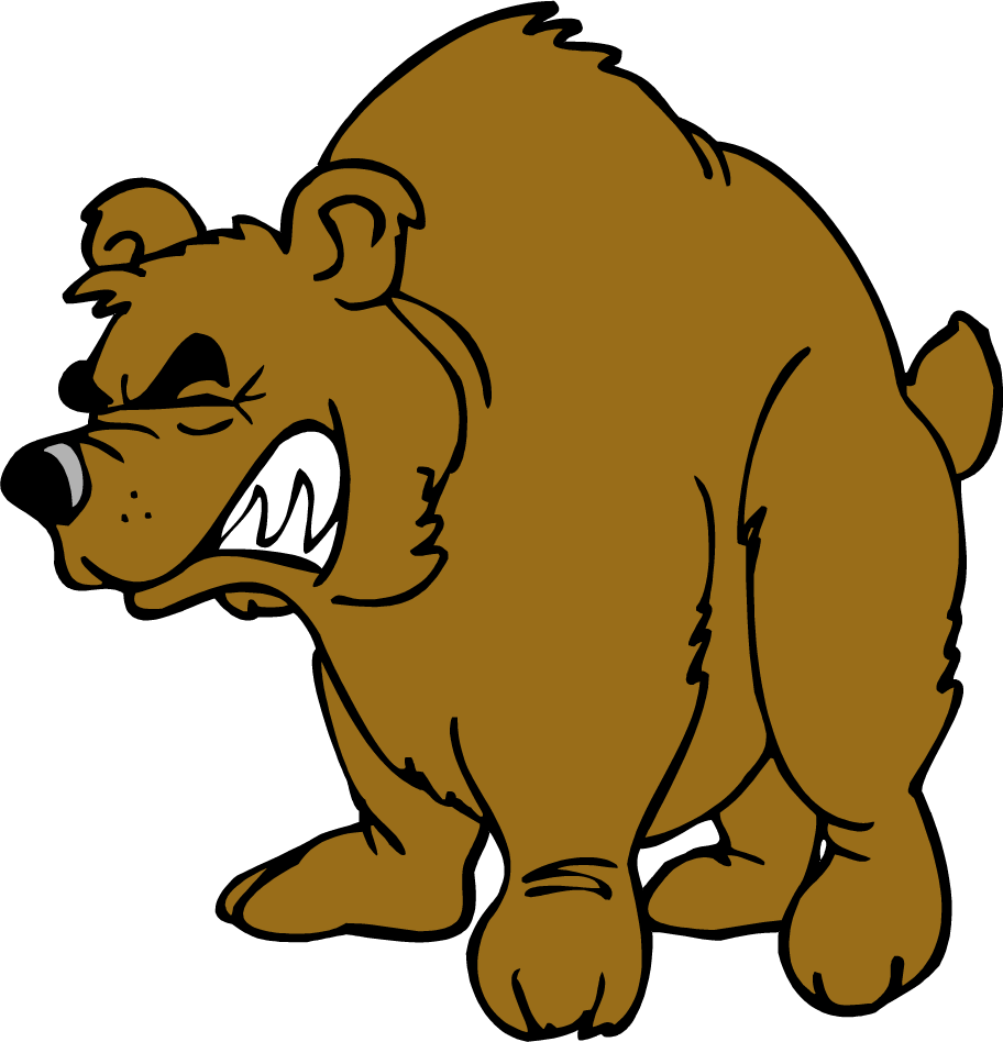 Angry Bear Png Image (black, olive)