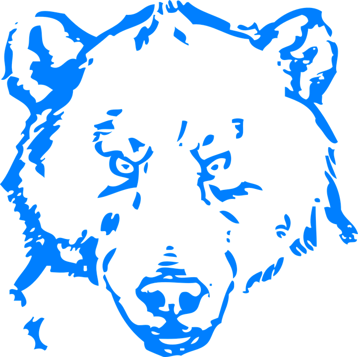 Angry Bear Png Isolated Pic (blue, greenish blue, black)