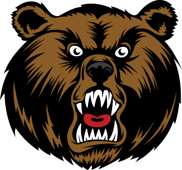 Angry Bear Png Photo (white, black, olive)