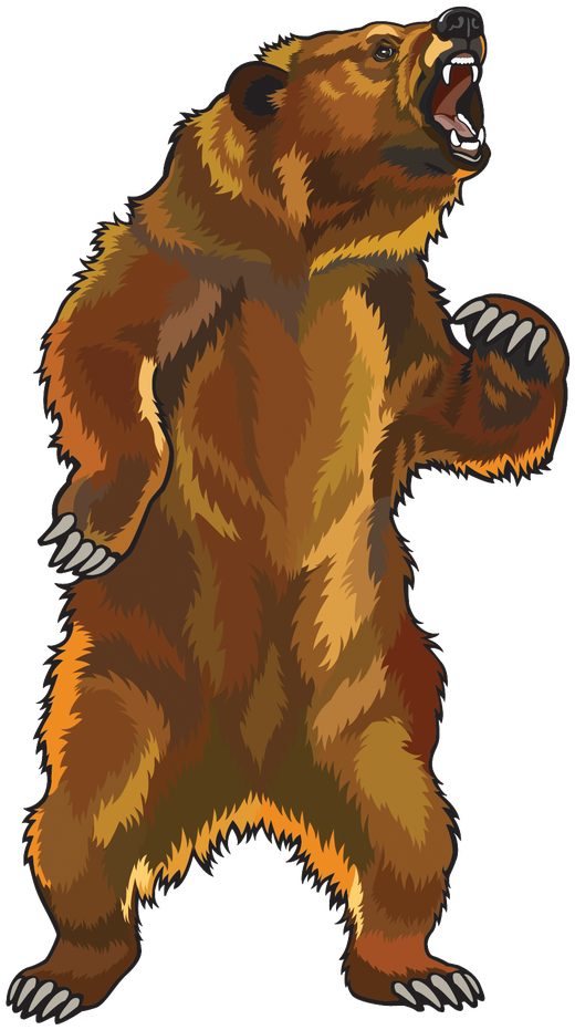 Angry Bear Png Pic (maroon, black, chocolate, olive)