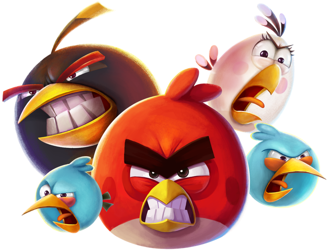 Angry Birds Game Png Photo (white, chocolate, black, red)