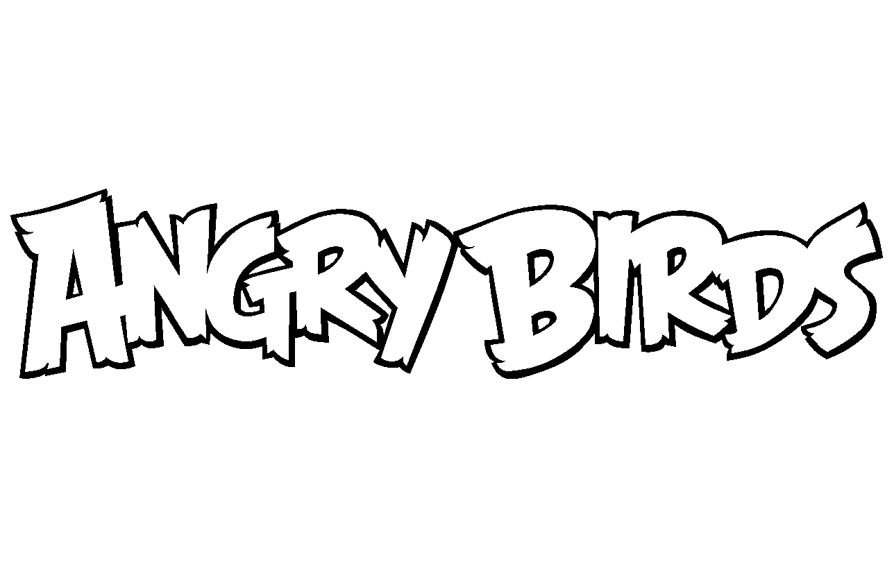 Angry Birds Logo Png File (white, gray)