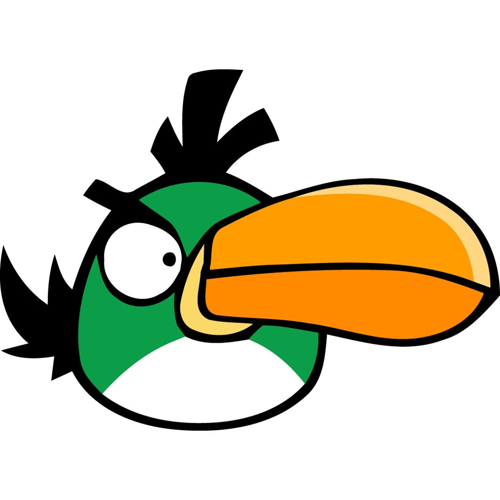 Angry Birds Transparent Png (teal, white, silver, black, orange)