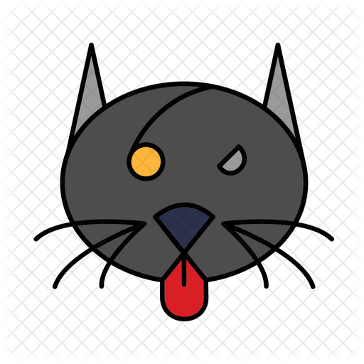 Angry Cat Png Isolated Image (black, gray, indigo)