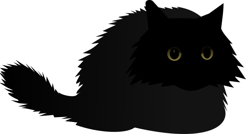 Angry Cat Transparent Png (black)