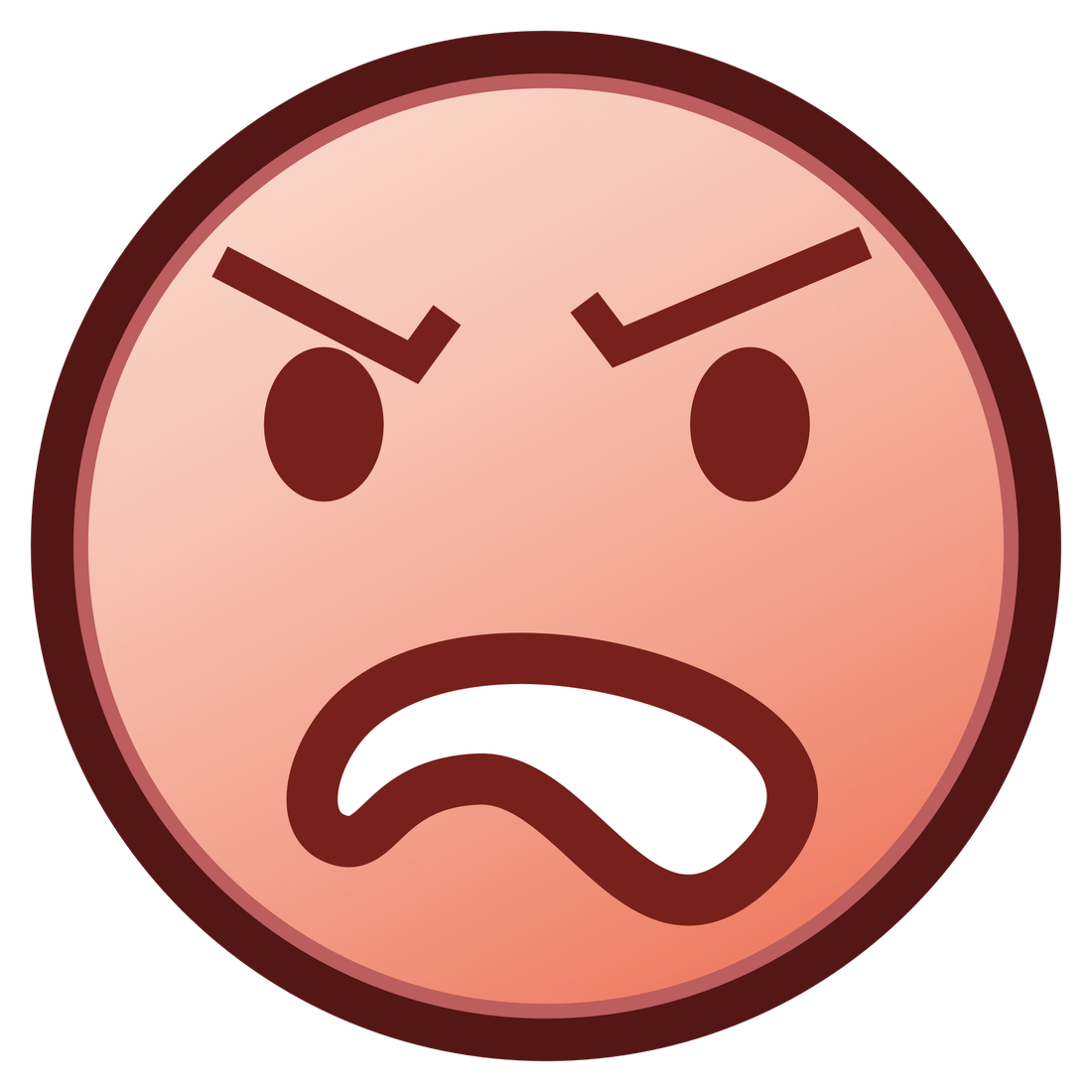 Angry Emoji Png Free Download (white, pink, maroon, black)