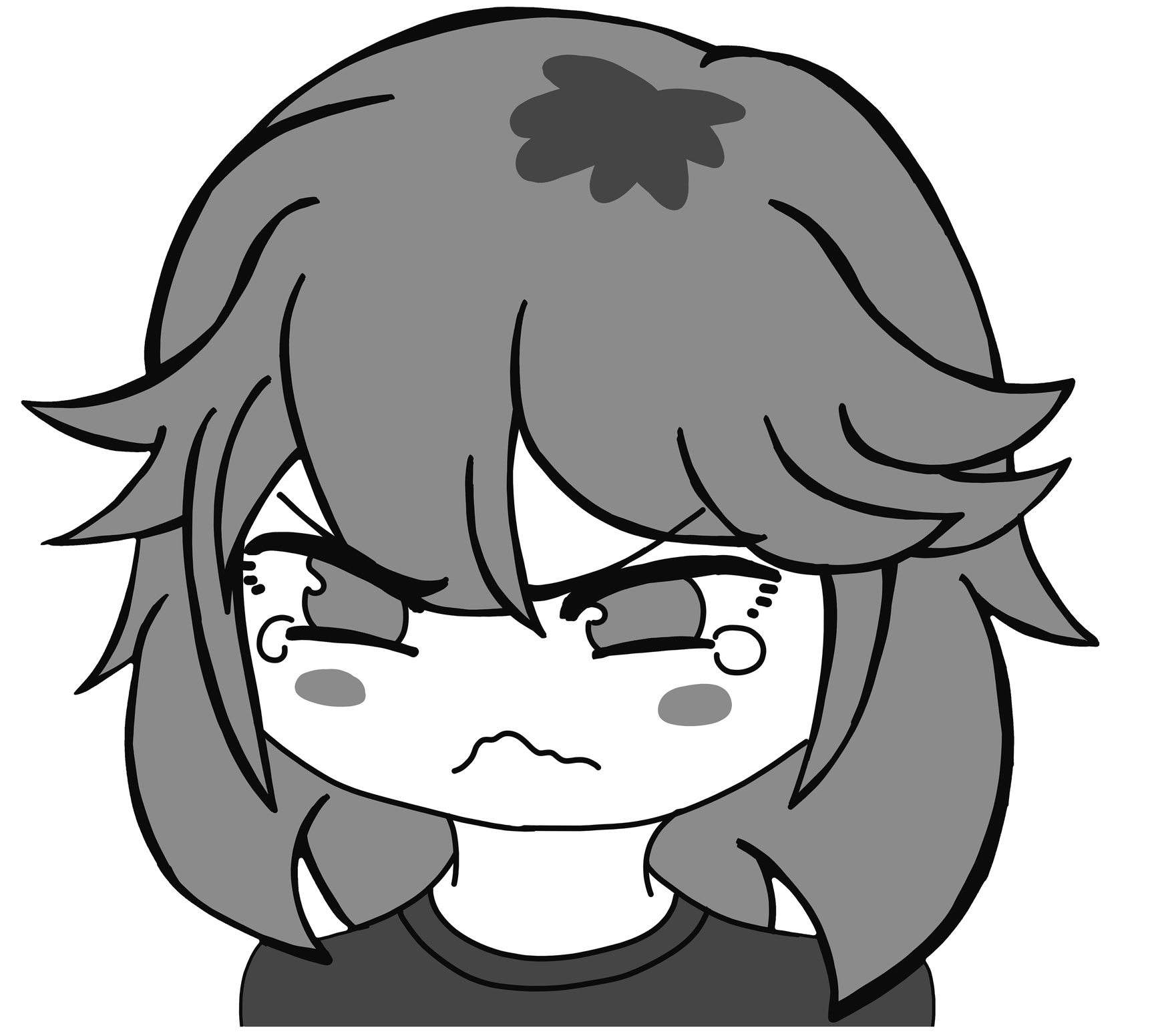 Angry Girl Png Hd Isolated (black, gray, white, indigo)