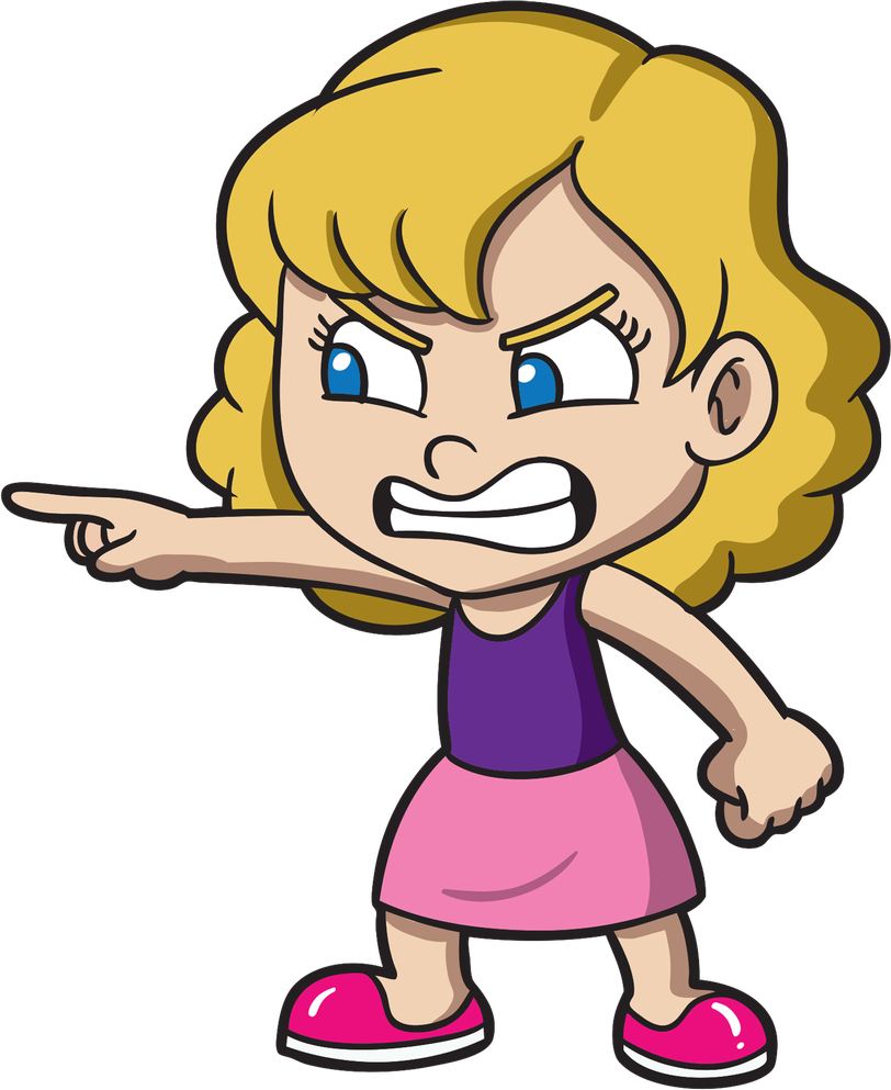 Angry Girl Png Isolated Hd (pink, plum, salmon, indigo, black)