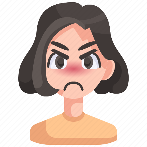 Angry Girl Png Picture (black, indigo, pink)