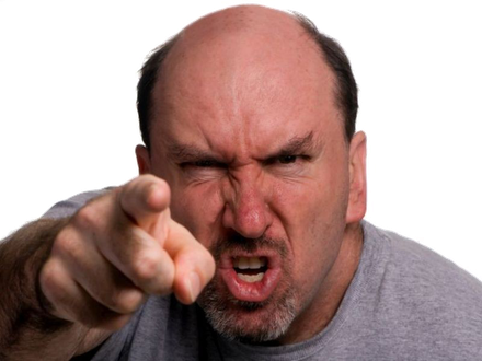 Angry Person Png File (white, black, gray)