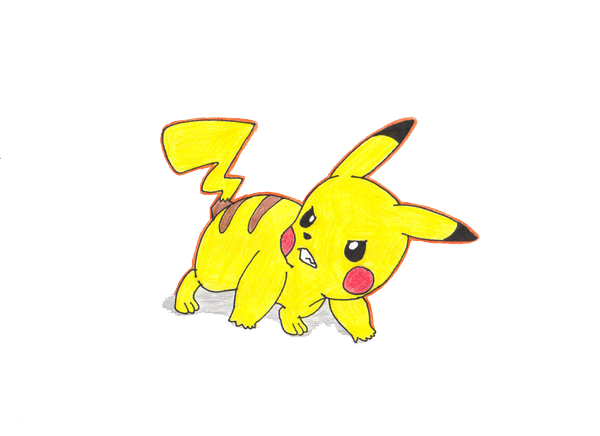 Angry Pikachu Png Clipart (white, yellow)