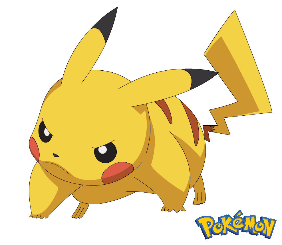 Angry Pikachu Transparent Png (chocolate, black, gold)