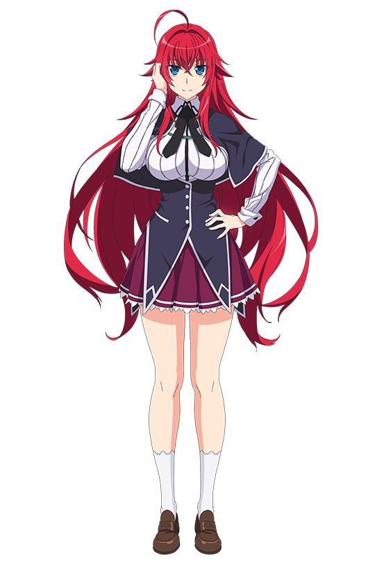 Angry Rias Gremory Free Png Image (lavender, indigo, black, gray, white)