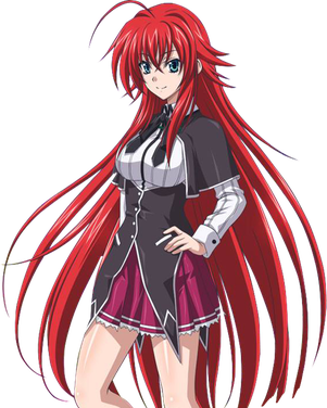 Angry Rias Gremory Png Image (black, maroon, indigo, beige)