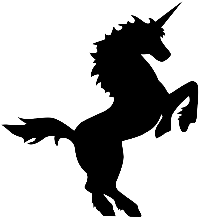 Unicorn Png Hd (black, white)