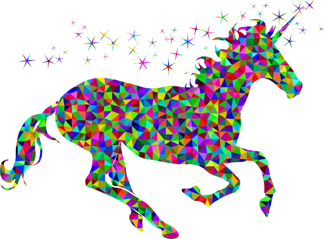 Unicorn Transparent Background (black)