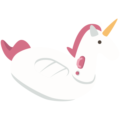 Unicorn Free Png Icon (white, salmon, lavender, black)