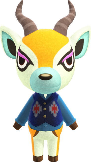 Animal Crossing Beau Png Isolated File (orange, black, gold)